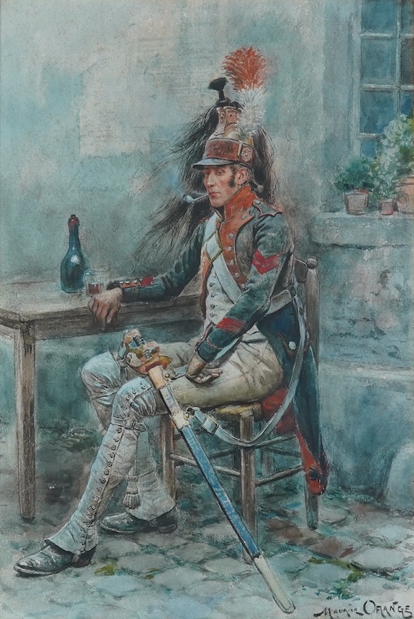 Maurice Henri Orange Granville (1868-1916), Study of a resting soldier, watercolour, 48 x 32cm